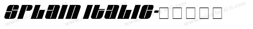 Splain Italic字体转换